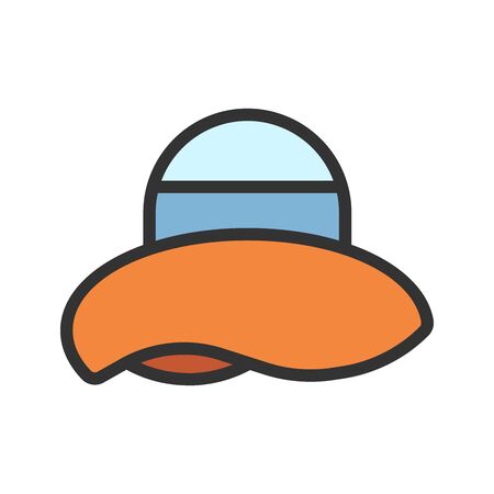 Icon pamela in lineal color style. vector illustration and editable stroke. Isolated on white background.のイラスト素材