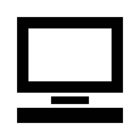 Icon television in glyph style. vector illustration and editable stroke. Isolated on white background.のイラスト素材