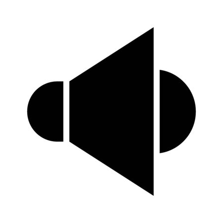 Icon volume speaker in glyph style. vector illustration and editable stroke. Isolated on white background.のイラスト素材