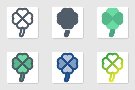 clover icon in isolated on white background.のイラスト素材