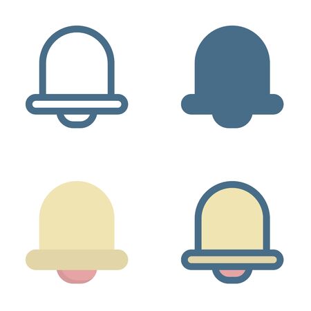 notification icon in isolated on white background. for your web site design, logo, app, UI. Vector graphics illustration and editable stroke. EPS 10.のイラスト素材