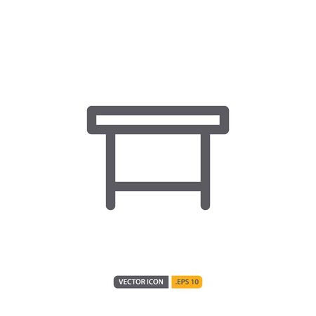 table icon isolated on white background. for your web site design, logo, app, UI. Vector graphics illustration and editable stroke. EPS 10.のイラスト素材