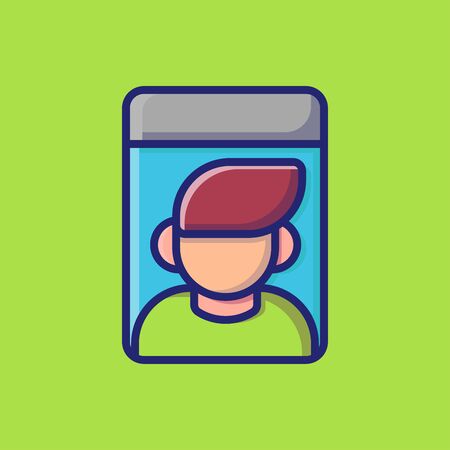 Video Call Vector Icon Illustration. Flat Cartoon Style Suitable For Web Landing Page, Banner, Sticker, Background.のイラスト素材