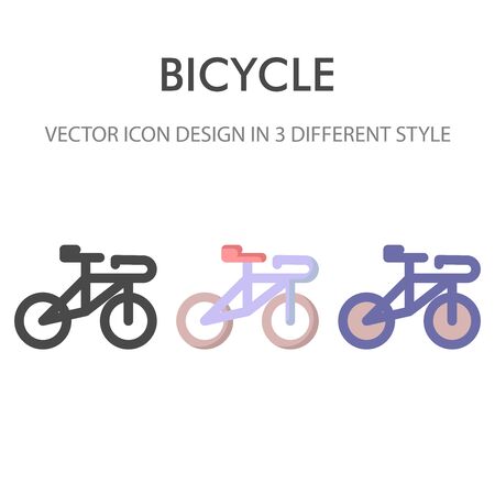 bicycle icon pack isolated on white background. for your web site design, logo, app, UI. Vector graphics illustration and editable stroke. EPS 10.のイラスト素材