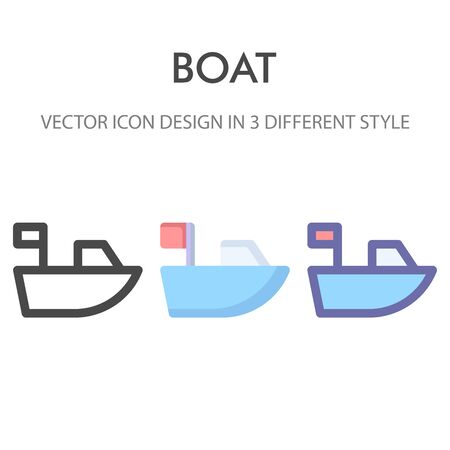 sailboat icon pack isolated on white background. for your web site design, logo, app, UI. Vector graphics illustration and editable stroke. EPS 10.のイラスト素材