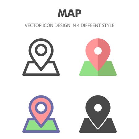 Map icon. for your web site design, logo, app, UI. Vector graphics illustration and editable stroke. EPS 10.のイラスト素材