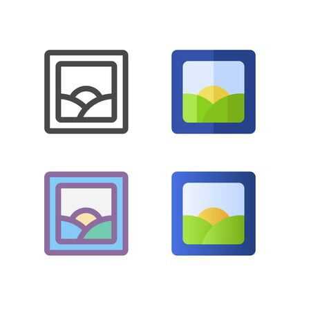 photo icon pack isolated on white background. for your web site design, logo, app, UI. Vector...
