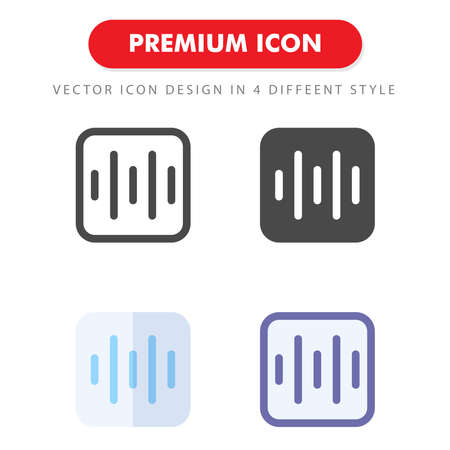 speaker icon pack isolated on white background. for your web site design, logo, app, UI. Vector graphics illustration and editable stroke.のイラスト素材
