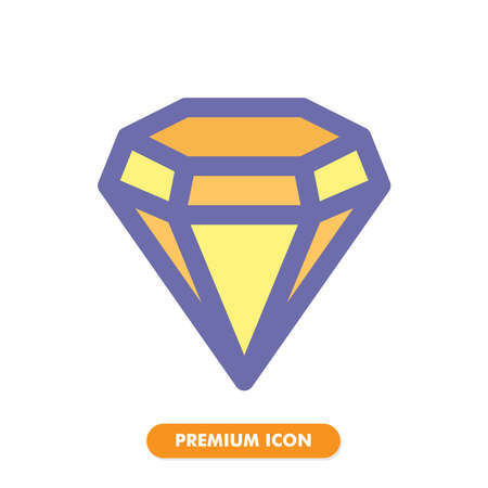diamond icon isolated on white background. for your web site design, logo, app, UI. Vector graphics illustration and editable stroke. EPS 10.のイラスト素材