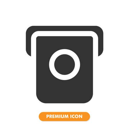 atm machine icon isolated on white background. for your web site design, logo, app, UI. Vector graphics illustration and editable stroke. EPS 10.のイラスト素材