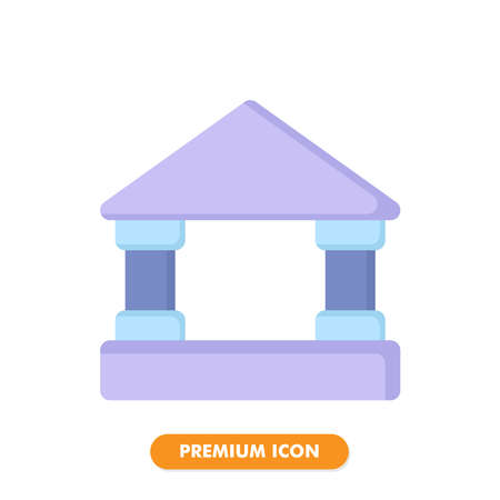 bank icon isolated on white background. for your web site design, logo, app, UI. Vector graphics illustration and editable stroke. EPS 10.のイラスト素材