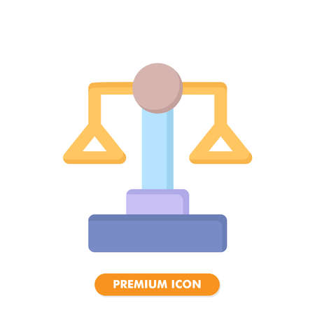 balance icon isolated on white background. for your web site design, logo, app, UI. Vector graphics illustration and editable stroke. EPS 10.のイラスト素材