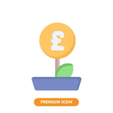 investment icon isolated on white background. for your web site design, logo, app, UI. Vector graphics illustration and editable stroke. EPS 10.のイラスト素材