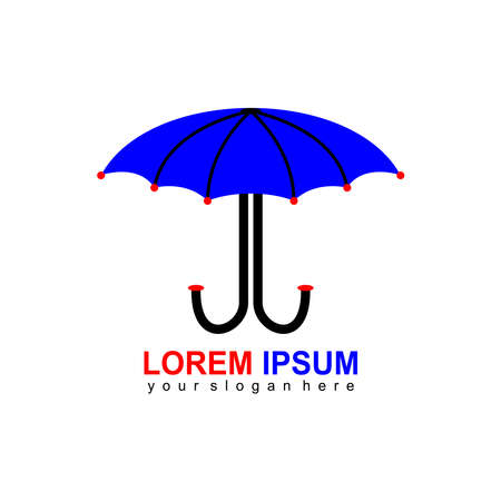 Umbrella logo design vector illustrationのイラスト素材