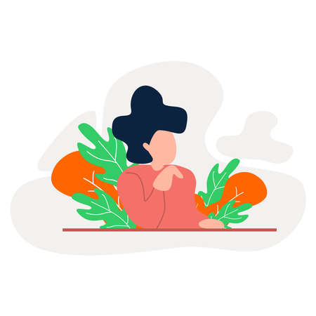 minimalistic flat design vector illustrationのイラスト素材