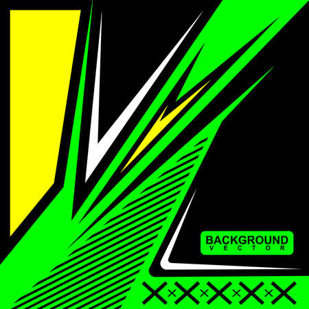black and green vector background abstract designのイラスト素材