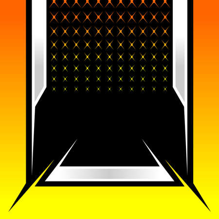 vector background abstract design in black, orange and yellowのイラスト素材