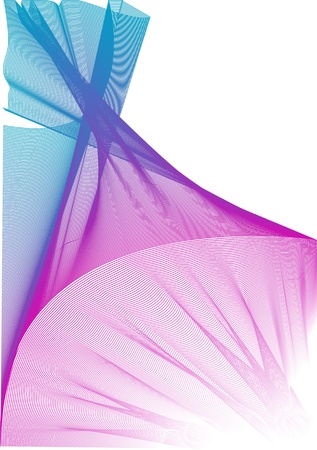 Colorful vector graphic veil made with blend tool.  のイラスト素材