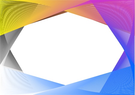 Colorful vectorgraphic frame made with blend tool.のイラスト素材