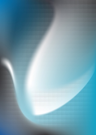 abstract blue and white lights in front of smooth cube backgroundの写真素材