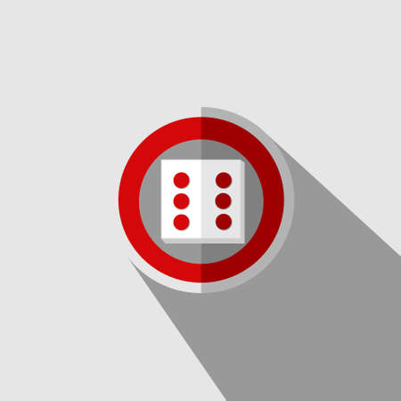 Domino icon. Casino,entertainment icon for web and mobile app. Illustration vectorのイラスト素材