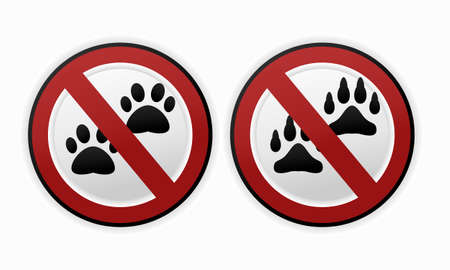 No pet in this area. Dont enter with animal. Illustration vectorのイラスト素材