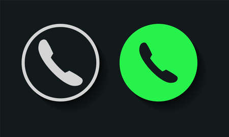 Answer and accept call icon. Phone Call . Illustration vectorのイラスト素材