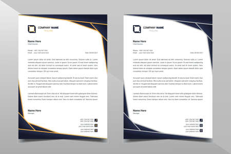 Letterhead design template. Creative, clean and elegant modern business professional letterhead template design. Illustration vectorのイラスト素材