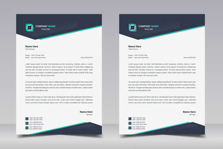 Letterhead design template. Creative and elegant modern business A4 letterhead template for your project design. Illustration vectorのイラスト素材