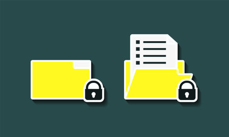 Document and folders locked. File protection.