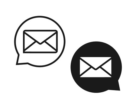 Bubble chat message mail. Communication concept. Illustration vectorのイラスト素材