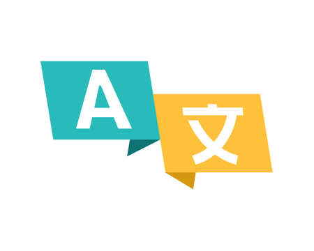 Translate icon. Language translation. Illustration vectorのイラスト素材