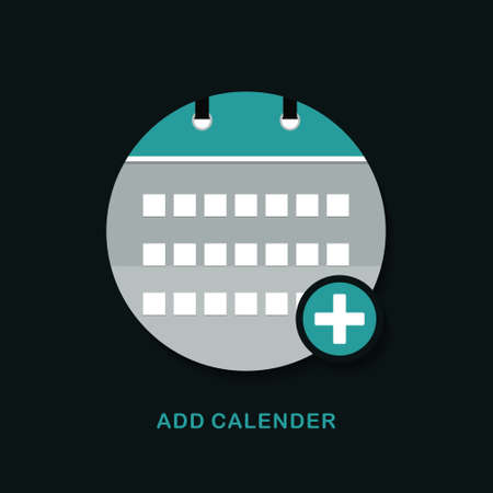 Calender with add icon. Add new appointment on calender. Illustration vectorのイラスト素材