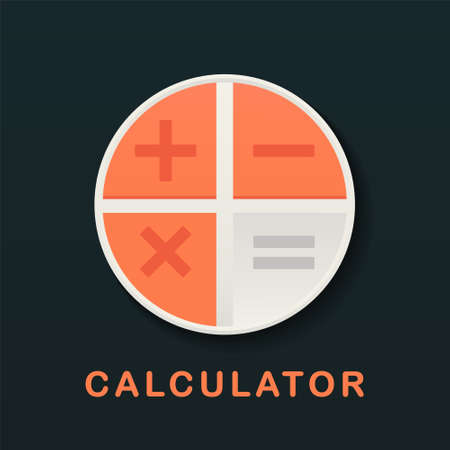 Calculator app icon. Mathematical symbol. Illustration vectorのイラスト素材