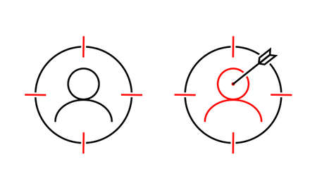 Target audience icon. Target market concept. Illustration vectorのイラスト素材