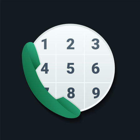 Smartphone call app icon. Dial phone, contact symbol. Illustration vectorのイラスト素材