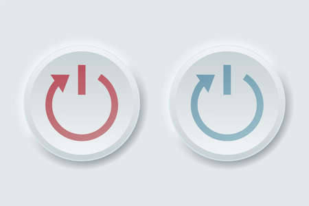 Auto power on off switch. Automatic, refresh icon. Illustration vectorのイラスト素材