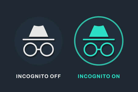 Incognito icon. Mode on, off or disabled. Illustration vectorのイラスト素材