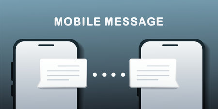 Mobile phone chat message notification. Online talking, speak, conversation, dialog concept....