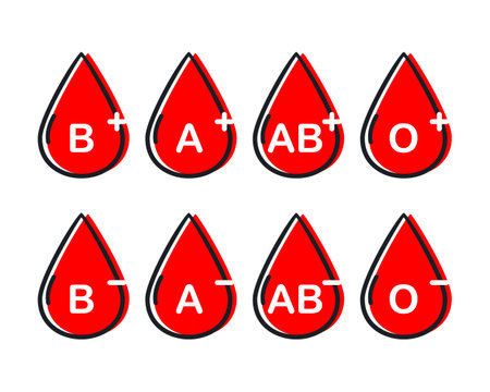 Blood group. Blood type. Illustration vectorのイラスト素材