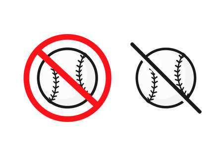 No baseball. Baseball prohibited. Illustration vectorのイラスト素材