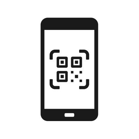 Scan QR code smartphone. Illustration vector