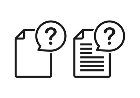Document with question mark. Unknown file icon. Paper file help. Illustration vectorのイラスト素材