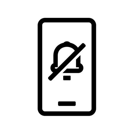 Mute sign. Silent mode mode. Notification bell ring icon. Vector Illustrationのイラスト素材
