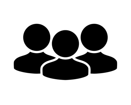 Crowd people icon. Corporate team group. Community member sign. Vector illustrationのイラスト素材