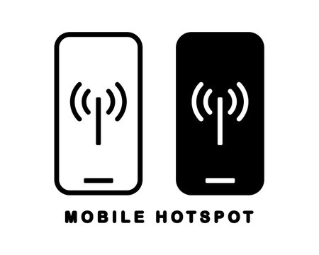 Mobile hotspot. Wireless internet connection. Vector illustrationのイラスト素材