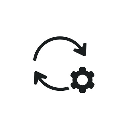 Sync setting. Advanced options. Vector illustrationのイラスト素材