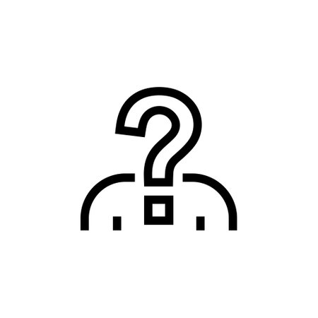 User profile with question icon. Unknown person. Vector illustrationのイラスト素材