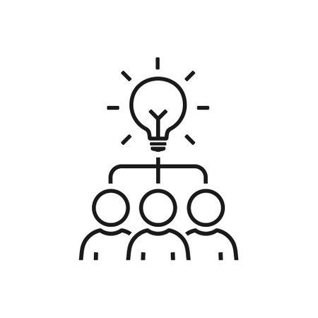 Collaborative idea. Creative development. Teamwork innovation. Vector illustrationのイラスト素材