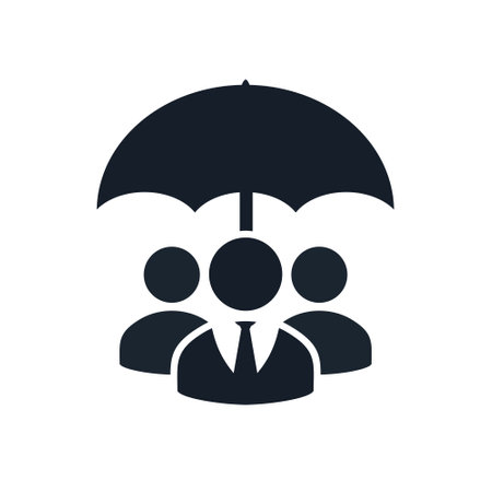 Group life insurance. Vector illustrationのイラスト素材